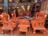 Bộ bàn ghế Minh Quốc Đào chống 14 gỗ hương đá